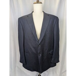 Stafford Men's Blazer Suit Sport‎ Jacket Navy 0257 Blue 100% Pure Wool Size 48R